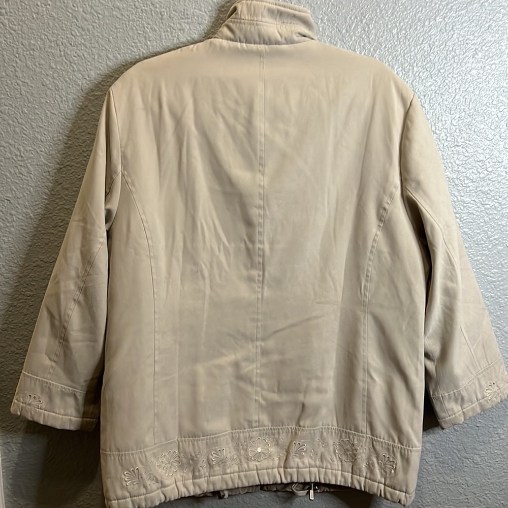 London Fog Cream coat size Large - Picture 3 of 6